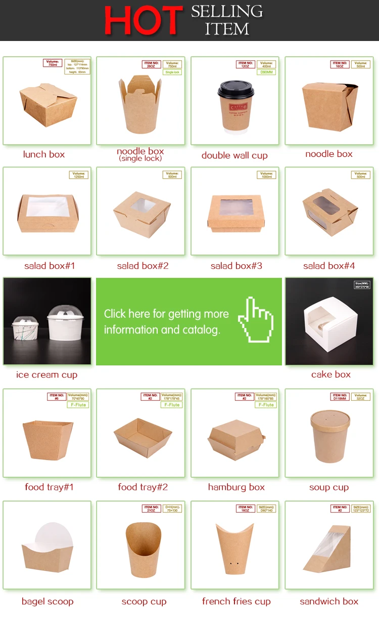 Custom Printed Disposable Fast Food Packaging Box Eco Friendly Compostable Kraft Paper Burger Hamburger Box details