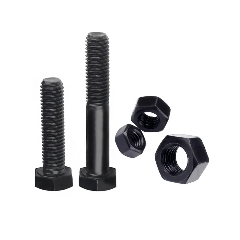 Black Hex Bolts and Nuts Din933 M6 Bouten M10 Tuerca Y Perno M12 M13 Stainless Steel Nut and Bolt