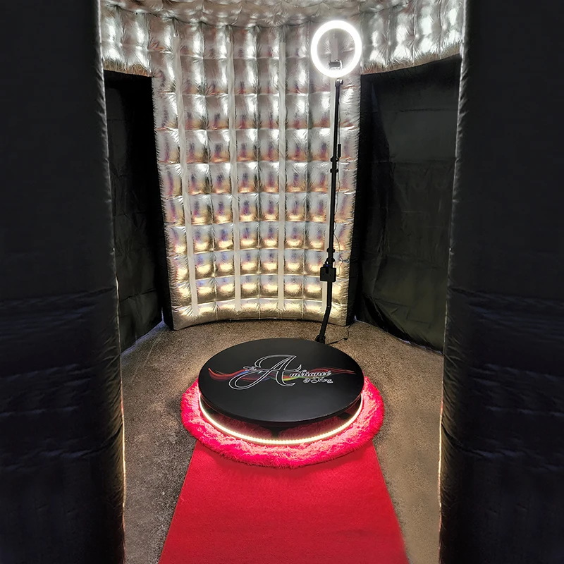 Magic Intelligent 360 Photo Booth Ratotaing Automatic Party Supplies for Parties with Stickers & Fun!