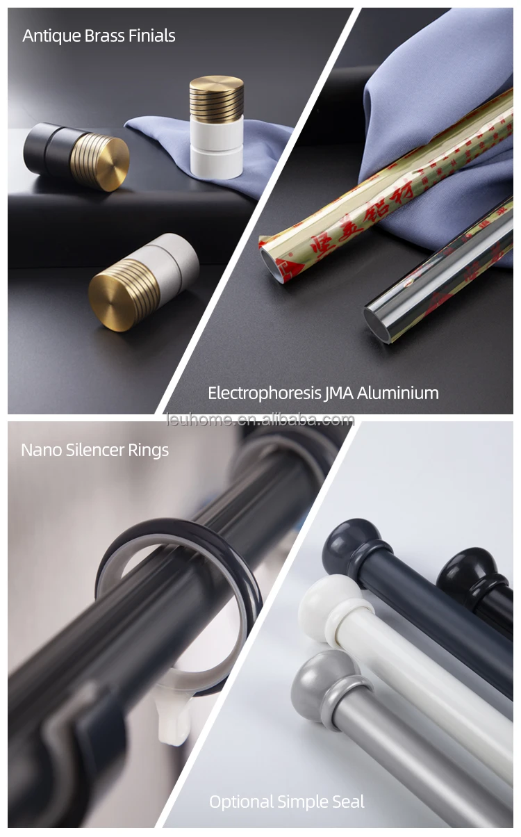 Roman Curtain Rods And Rails Curtain Poles Accessories Ring Black Gold