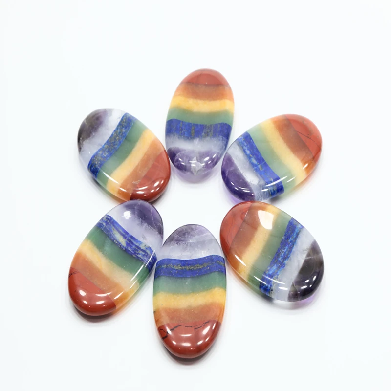 Оптовая продажа, высокое качество, уникальный дизайн, чакра, разбитые камни, 7 цветов, кристалл, гравий, шероховатый камень чакры