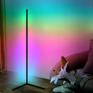 Nordic Creative LED Color-Changing Floor Lamp Modern Design for Home Bedroom Hotel-Tripod Vertical Corner Lamp with Fancy Lights
