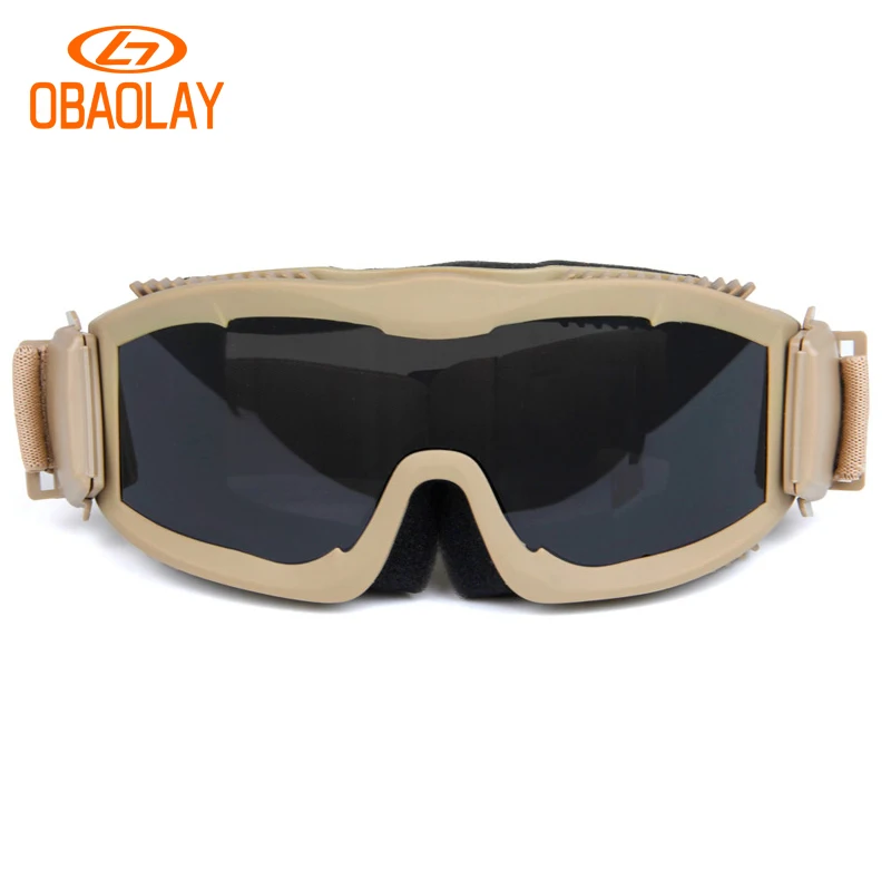Masque Tactique Protection Lunettes Tactiques Militaire 3 Lentilles - Protection Paintball Airsoft Chasse Lunette De Défense Militaire