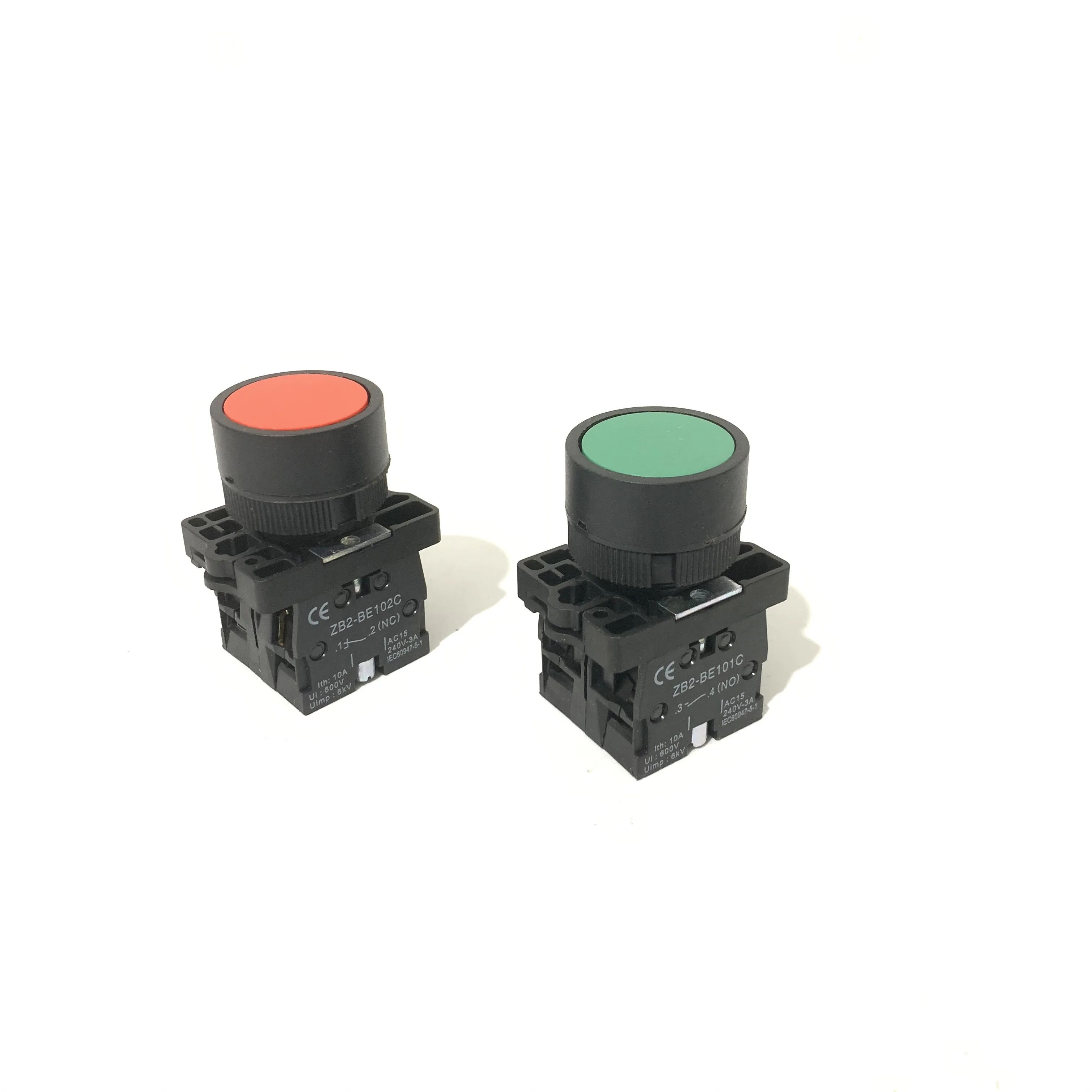 XB2-EA45 Red Momentary Push Button Switch Pushbutton Switch With 1NO 1NC Contact