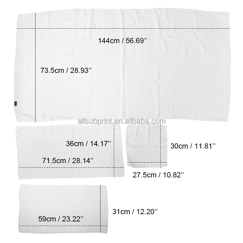 Wholesale Plain Blank Kitchen Drying Towel All White Sublimation Blank ...