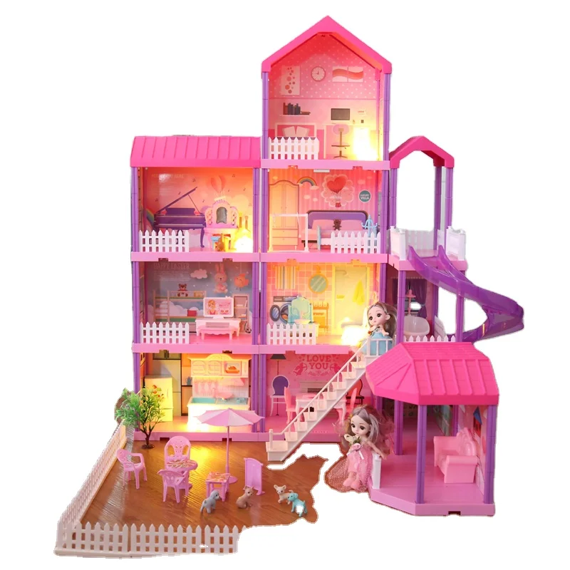 Madera Casa Muñecas Casa Barbie Grande Casa De Muñecas De Plástico