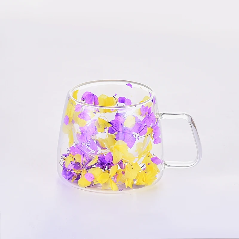 Assorted Colors Colorful Leaves Flowers Coffee Cups with and Without Handle Type 250ml 350ml on Sale Milk Mug