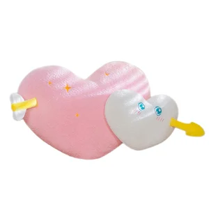 Valentine's Day Gift Pink Hearts Tiger Stuffed Pillow Soft Plush Toy Decorative Pillow Filled with PP Cotton for Girlfriends