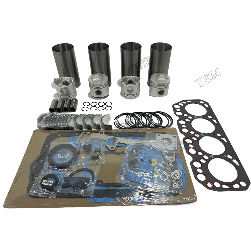 K4M Overhaul Rebuild Kit for Mitsubishi K4M Engine B25 S30 B30 S550 B550 S580 Loader Excavator Tractor Engine