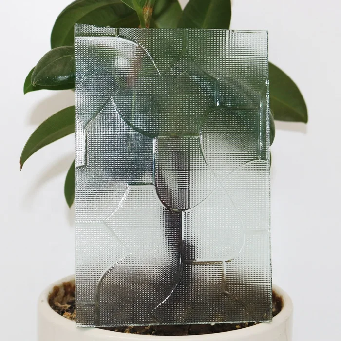 4MM,5MM,6MM Clear Nashiji Pattern Glass in Ready Stock