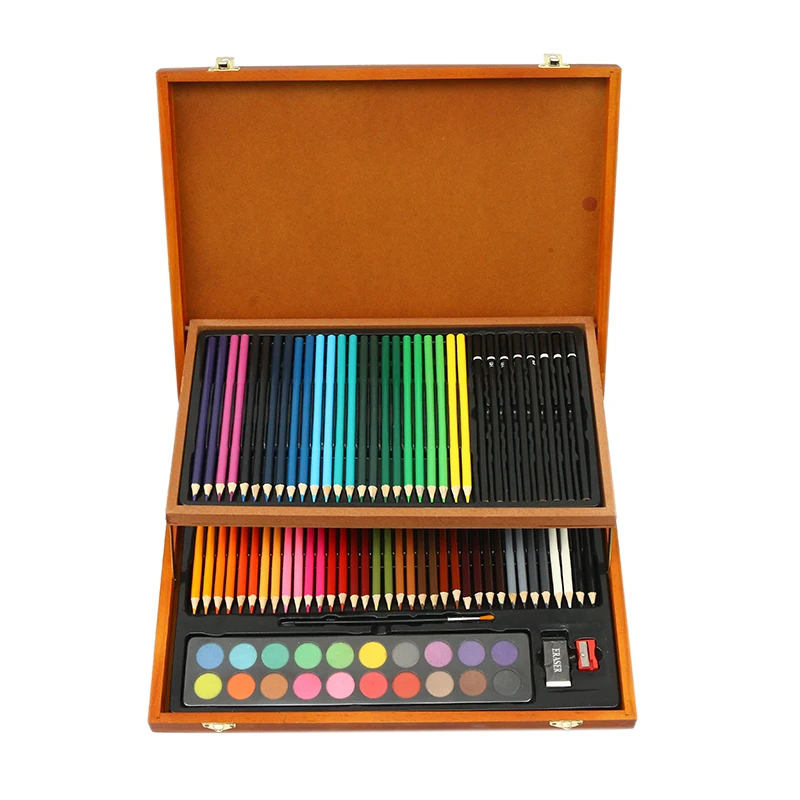 Art Supplies - 91PCS Artist Drawing Art Set in Wooden Box - China