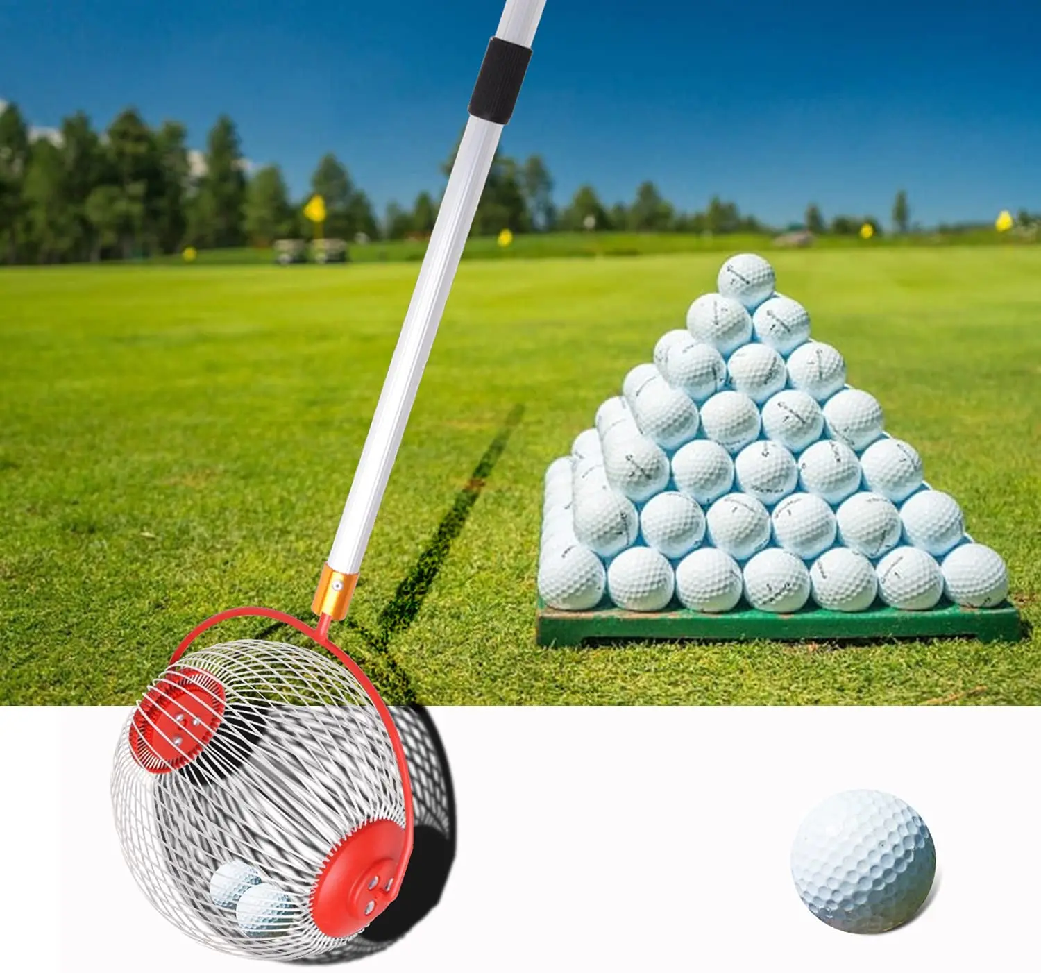 Aluminum Alloy Nut Gatherer Garden Rolling Nut Harvester Picks Up Golf