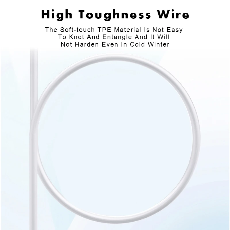 Белый 3,5 мм jack для йоги TPE наушники гарнитуры 1,2 M гарнитура Хэндс фри, стерео in-ear проводные наушники