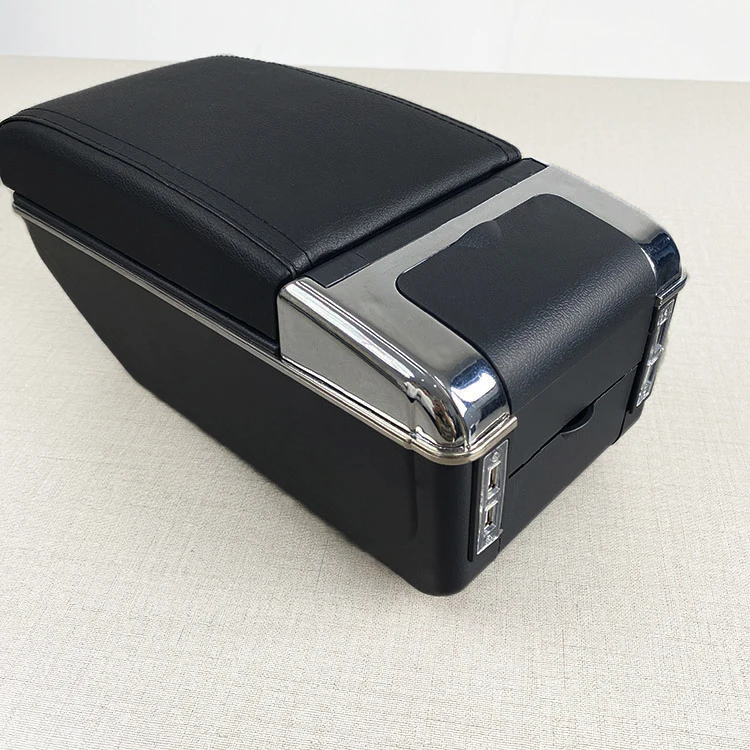 product universal car arm rest center console storage box central universal armrest box with cup holder-6
