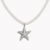 Estrella de mar perla plata