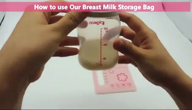 Custom Recycle Breast Milk Bags Oem Leak Proof Self Standing Up Bag