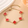 Pulsera lisa dorada (roja)