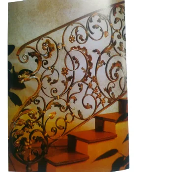 Metal outdoor wrought iron stair railing panels staircase villa stair railing handrail iron stair railing