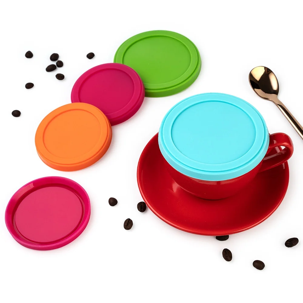 Circular Silicone Cup Lid Leak-Proof and Dustproof Multi-Purpose Fresh-Keeping Seal for Ceramic Tea Cup and Mug Accessories manufacture