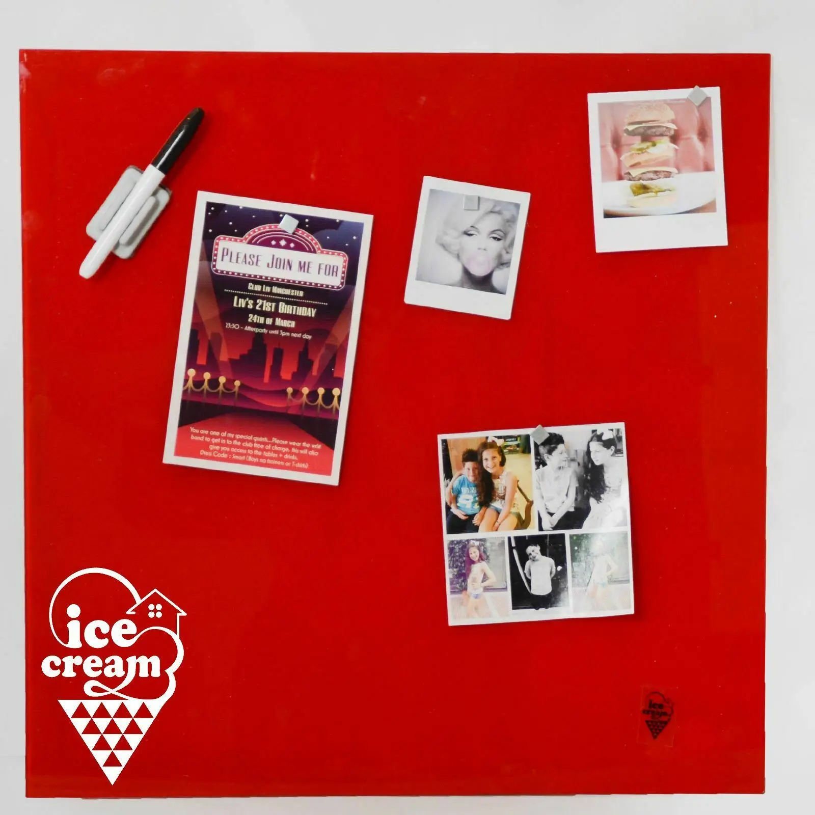 
Стираемая доска из закаленного стекла с магнитом 