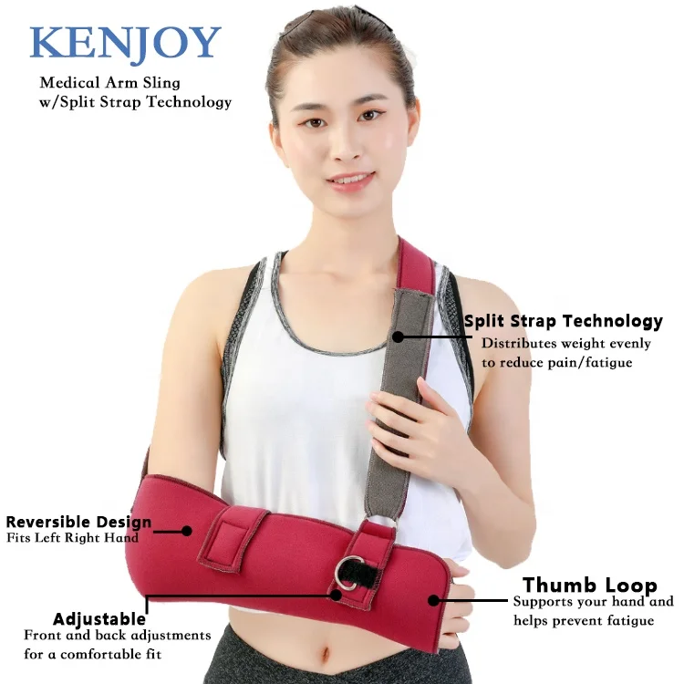  Arm Sling Belt, Shoulder Pad with Waist Strap
