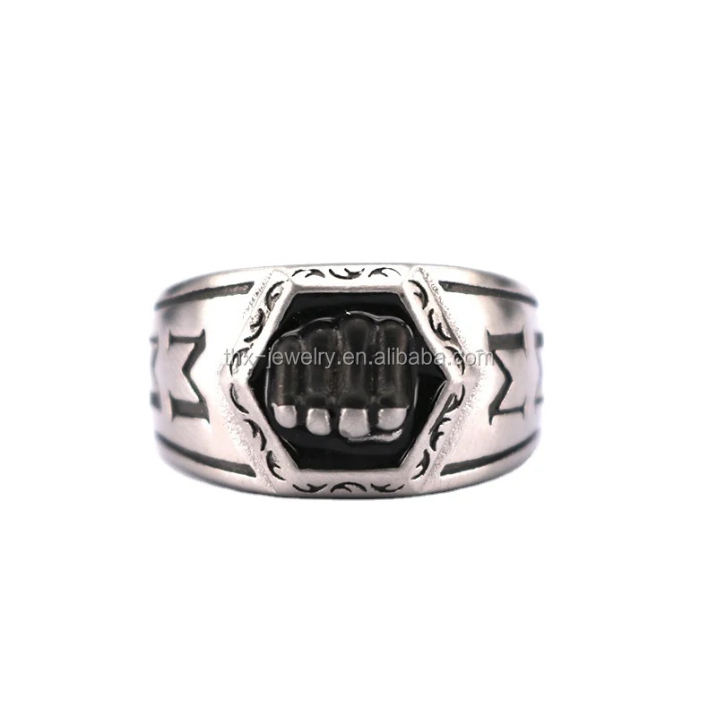 Manly MMA Clenched Fist Ring for Men,Beautiful Mans Ring,Boxing Fist Ring