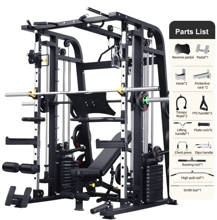 Home Gym Smith Machine Multifunction Strength Training Smith Machine ...