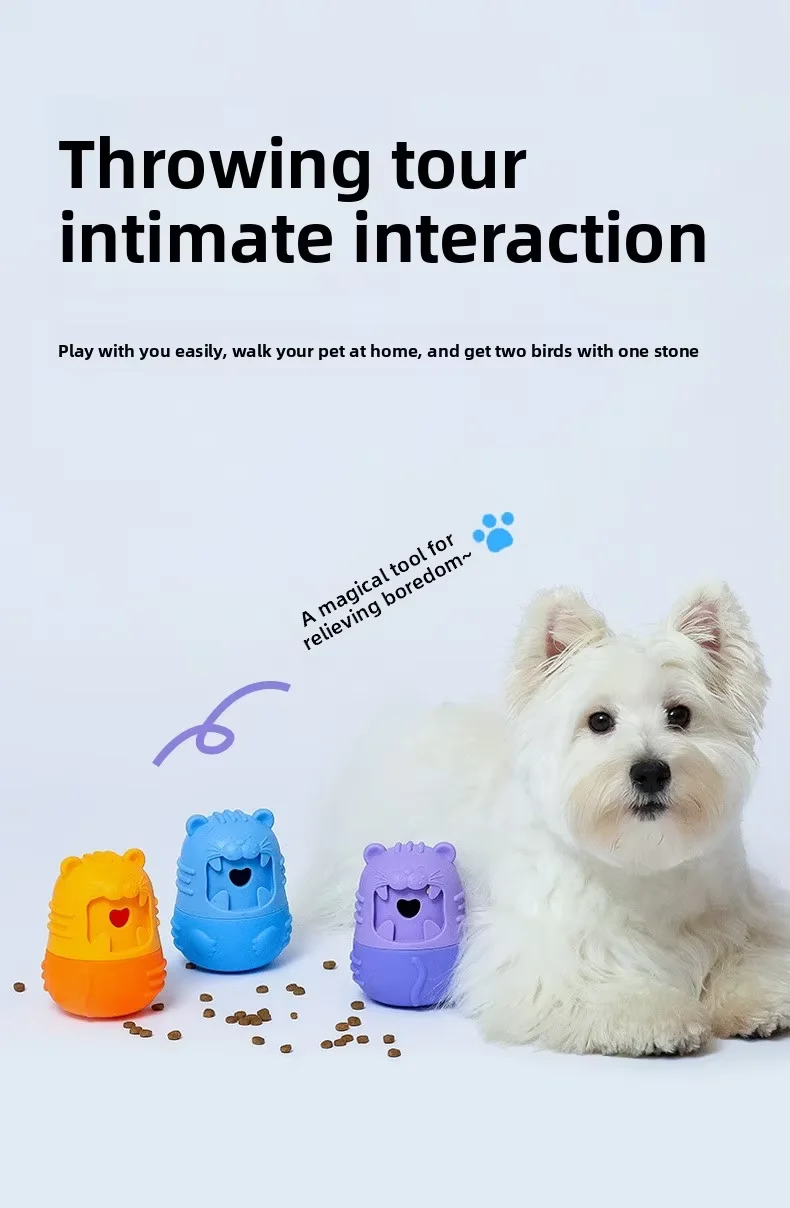 Dog Toys Chew Chew Ball Self Hi Relieve Boredom cat Hidden Food Puzzle Physical Consumption Pet Slow Food Bowl details