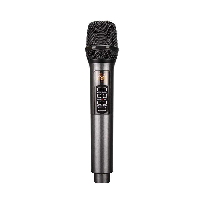 Long Range Receiving Rechargeable Wireless Microphone Handheld Mic UHF for Party Home Karaoke with Echo Function
