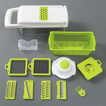 MegaChef 8 in 1 Multi-Use Slicer Dicer and Chopper with Interchangeable Blades