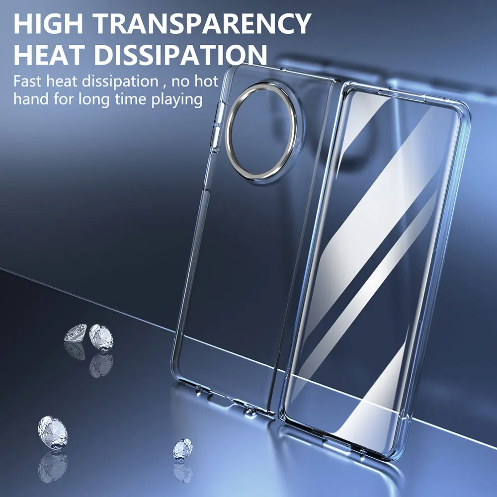 Laudtec Sjk950 Clear Phone Case Transparent Metal Lens Simple Business Cover Anti Yellow Skin Friendly For Huawei Mate X3/X5 manufacture