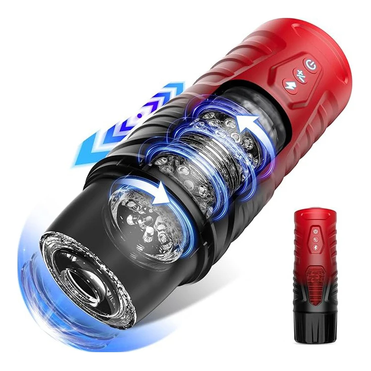 AIERSHA Automatic Suction Vibrator Realistic Artificial Vagina Masturbating Adult Sex Toys Male Masturbator Cup