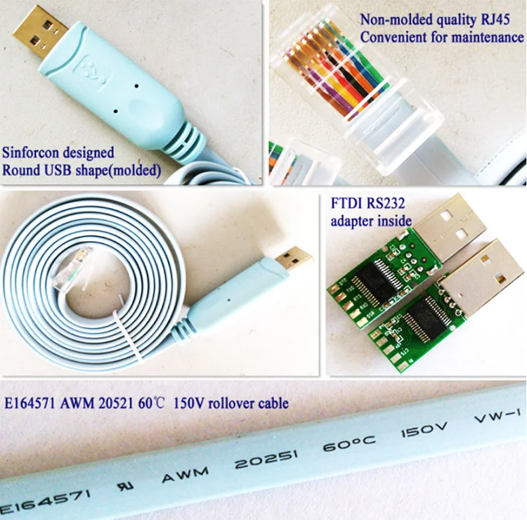 Console Cable Usb 2 Meter,Usb Ro Rj45 Console Cable,Ftdi Console Cable