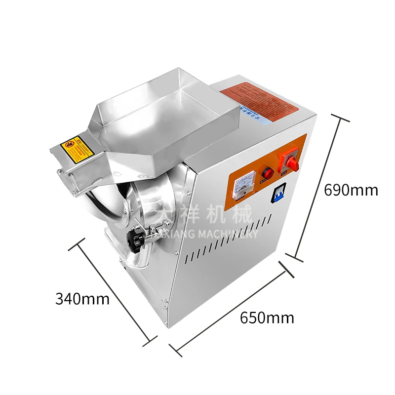 DX-20 Stainless Steel Hammer Mini Cocoa Sugar Rice Chilli Pulverizer Mill Maize Cassava Flour Powder Pepper Grinding Machine