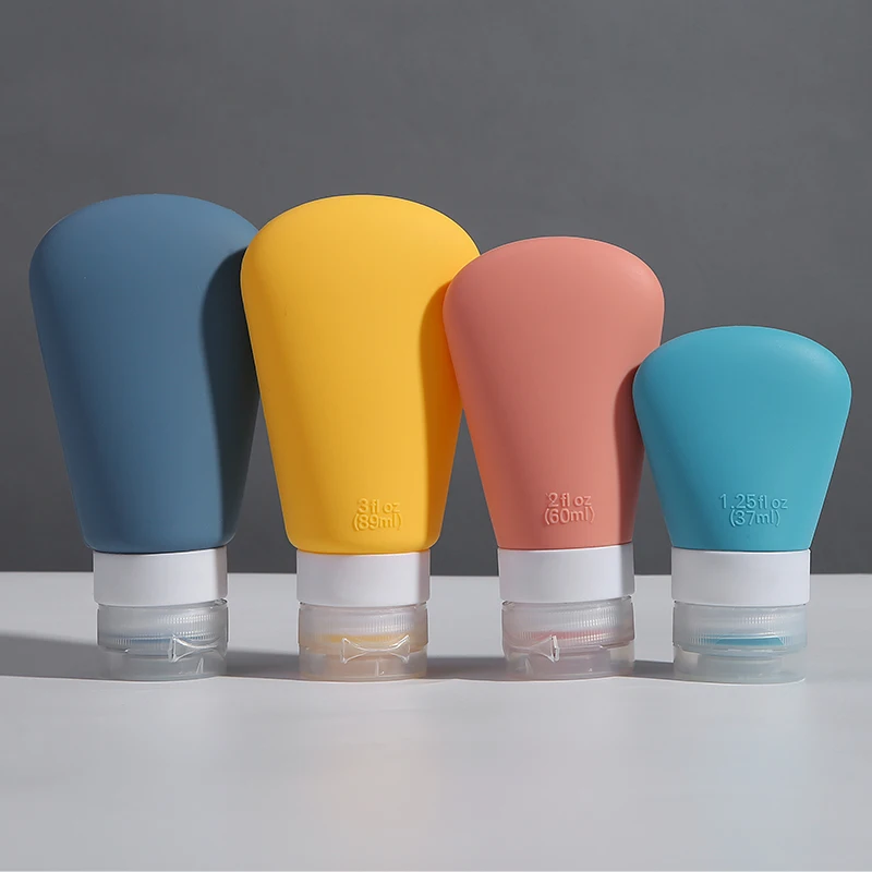 Дорожная силиконовая бутылка-пульверизатор для лосьона, 37 мл, 60 мл, 89 мл