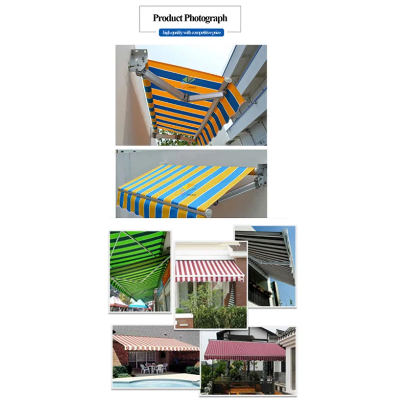 Customized size folding awning outdoor sunshade retractable awning