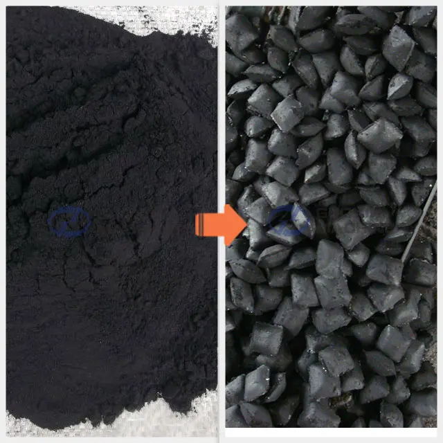 Large Capacity Ceramic Mineral Powder Iron Ore Fines Ball Press Machine Iron Slag Carbon Black Briquette Machine