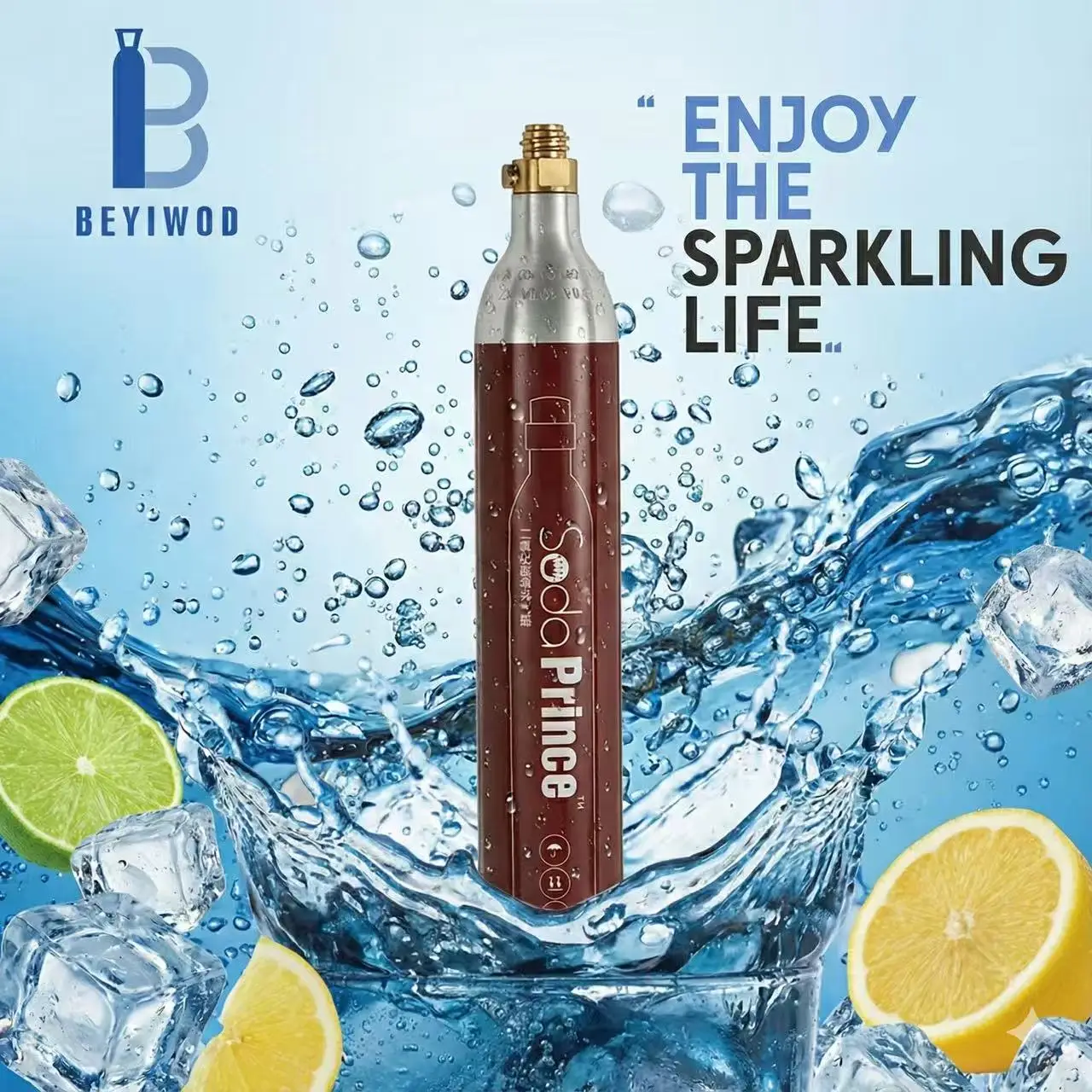 aluminiowy cylinder CO2 do napełniania pod wysokim ciśnieniem, o pojemności 0,6 l, cylinder do napełniania maszyn do produkcji napojów gazowanych – sprzedaż hurtowa, produkcja OEM/wersja dostosowana do indywidualnych potrzeb klienta