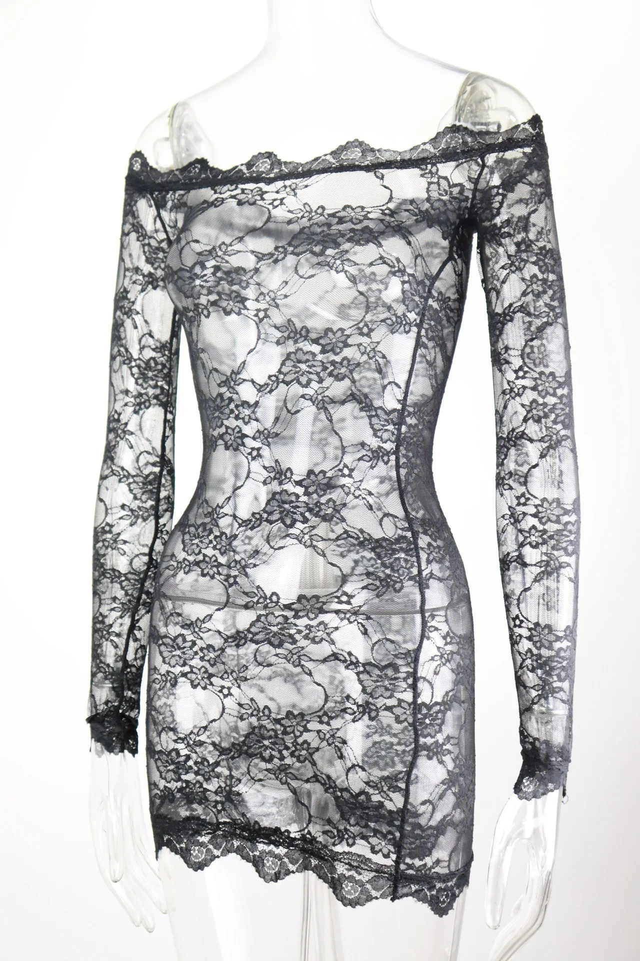 Long Sleeve Strapless Mature Women Sleepwear Plus Size Lingerie 2020