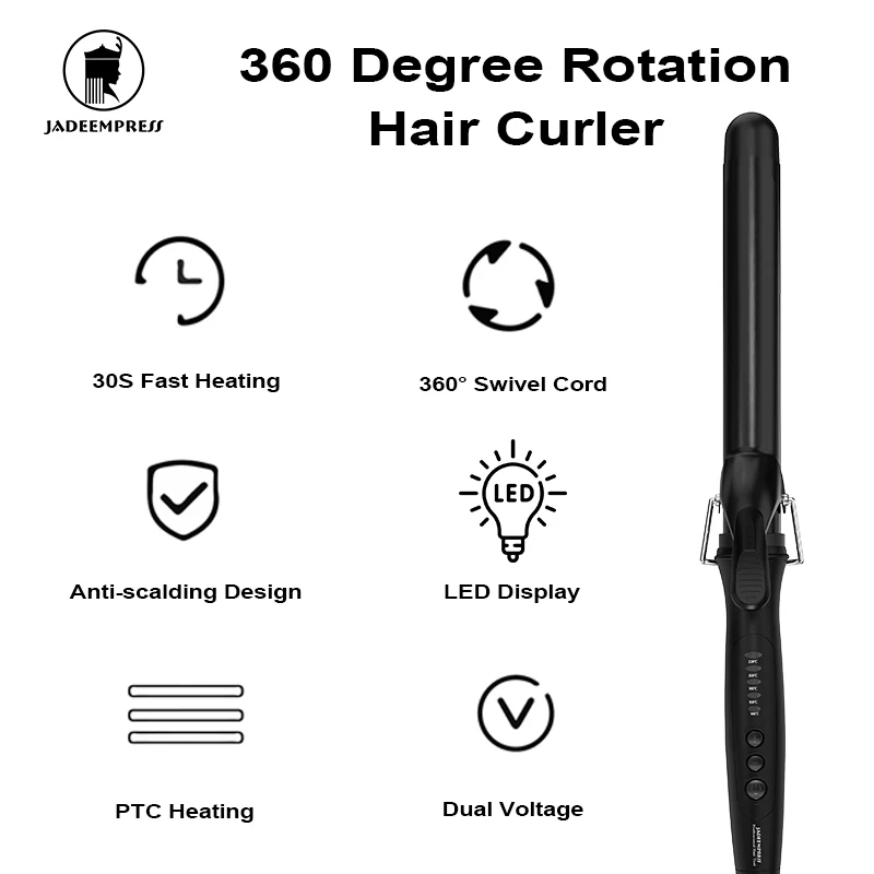 Jadeempress Professional Ceramic Coating Hair Curling Iron