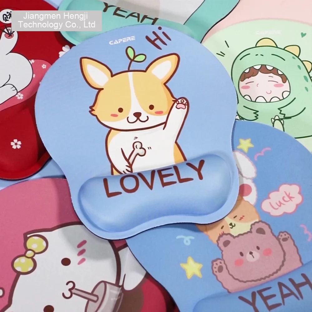 Cute Slow Rebound Mouse Pad Wrist Rest Customized Sublimation Kawaii