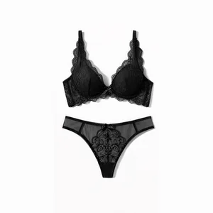 Top Hot Lace Bra with Lustrous Gold Embroidery Charming Halter Ribbon Sexy Underwear Women Lingerie for Lady Lace Bra Wholesale