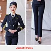 Navy Blue air hostess uniform stewardess suit