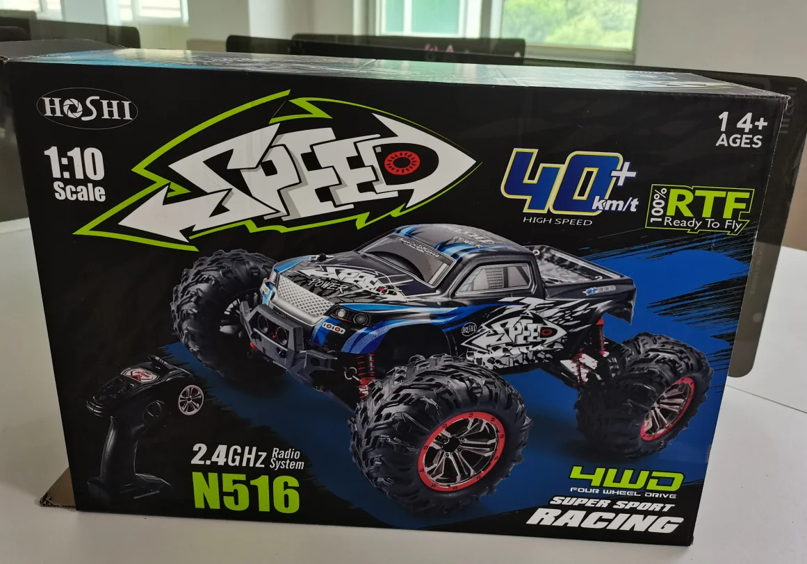 HOSHI N516 RC Truck 1/10 rc car 4WD Remote Control Toys with Lights Off-Road Hobby monster truck fast Crawler Electric Vehicle