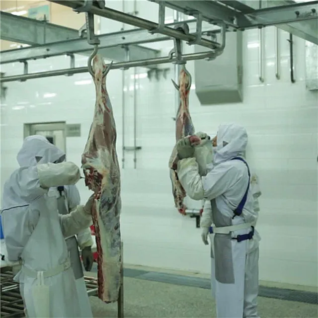 Specially designed halal cattle slaughtering production line with bone removal cutting machine for cattle slaughtering slaughterhouse