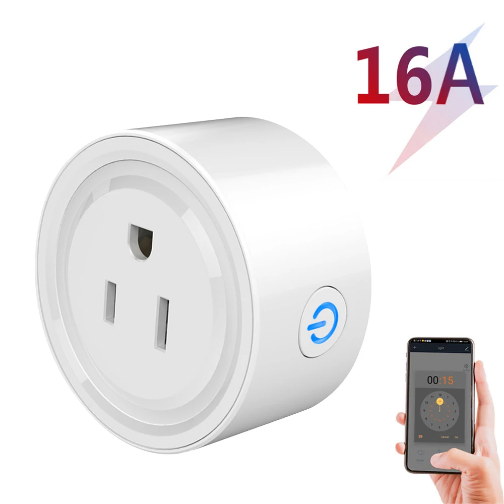 SMATRUL Tuya WiFi Smart Plug Socket UK 16A Adaptor Wireless Remote Control  Power Energy Monitor Timer For Alexa Google Home