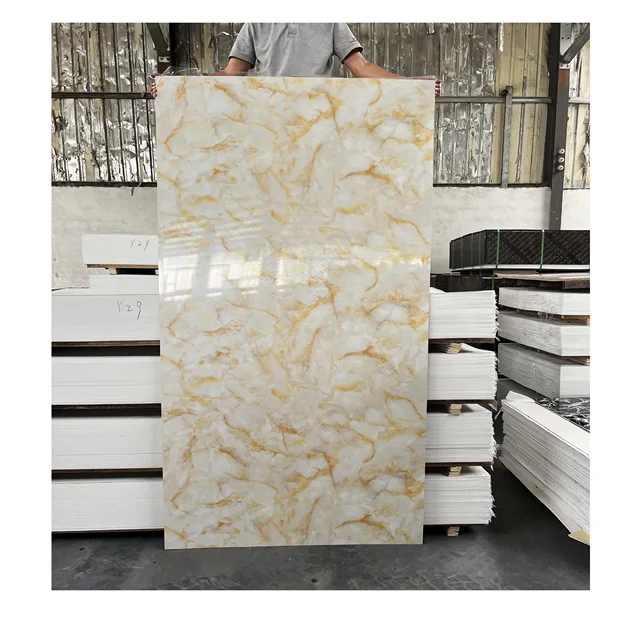 Alternative Wall Panels Marble Pattern UV Coating Sheet Plastic Wall Decoration Board ODM Promotion PVC Graphic Design Modern