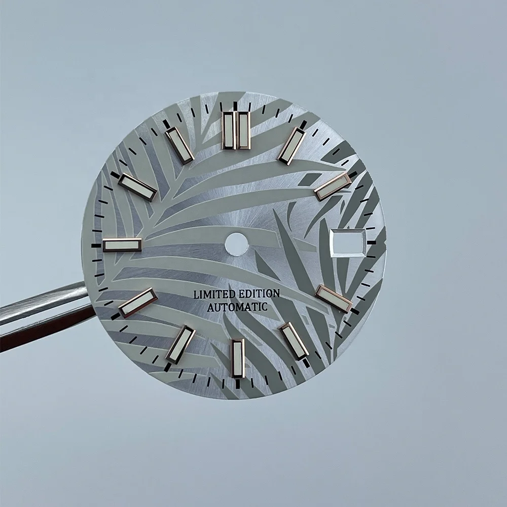 Cadran De Montre Lumineux Vert 28.5mm Pour Mouvement NH35/NH36 - Neuf Avec étiquettes