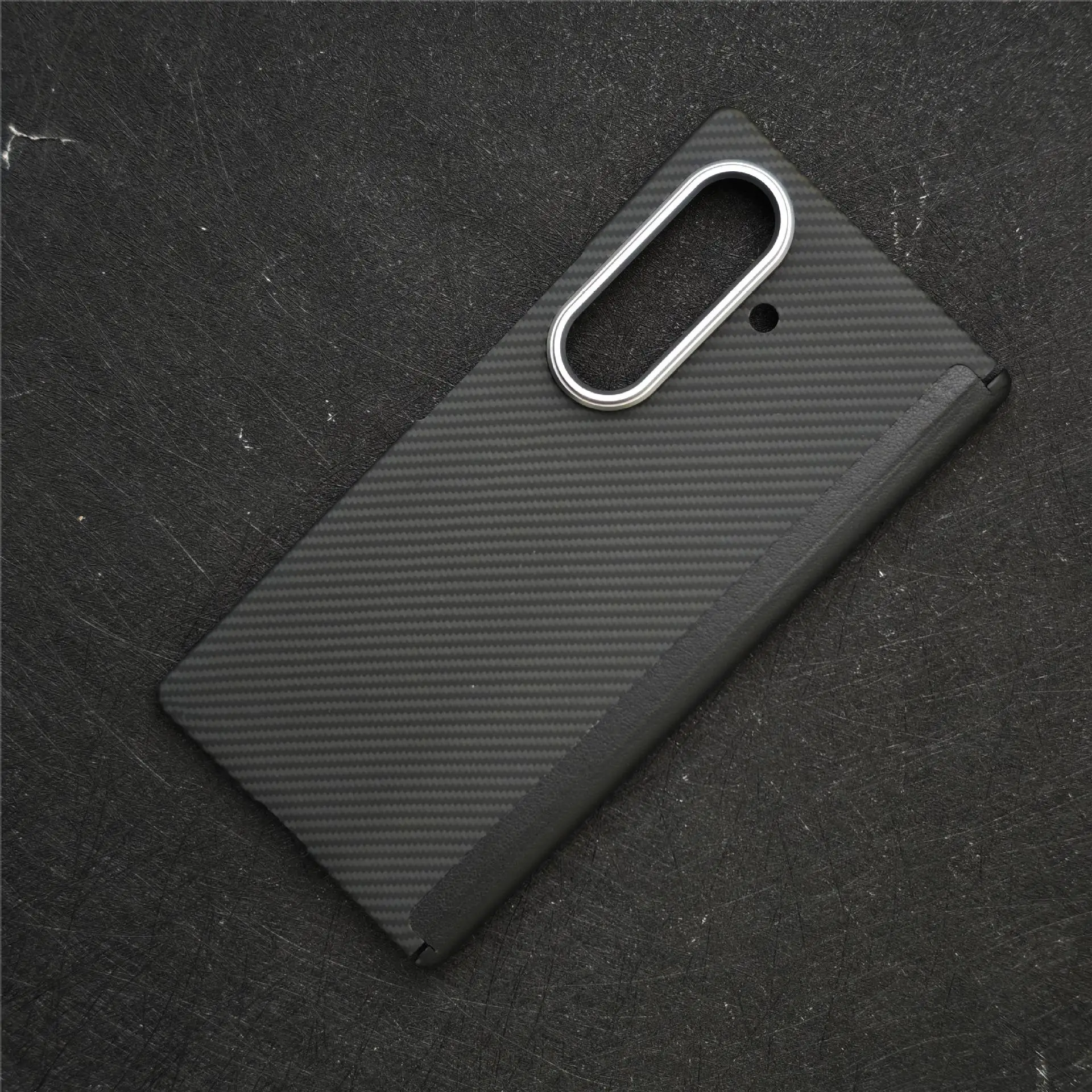 product slim thin 1500d carbon fiber case compatible for samsung galaxy z fold7 aramid fiber for z fold7 cover support wireless charging-3