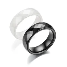 Wholesale Popular and Trendy Diamond-shaped Polished Ceramic Rings